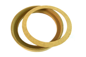 6.5" Diameter 3/4-Inch MDF Wood Speaker Spacer Rings with Bezel Design Pair