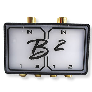 B2 Audio Cockbox 2-to-4 Pair RCA Splitter Distribution Block w/ RGB LED Lights