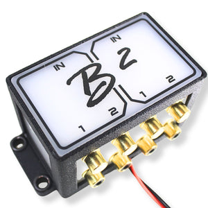 B2 Audio Cockbox 2-to-4 Pair RCA Splitter Distribution Block w/ RGB LED Lights