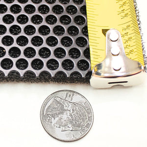 2' x 4' Black Metal Finish Mesh Grill with Foam Staggered Rows and 3/16" Holes