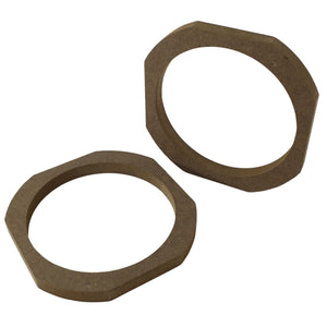 Pair of Customizable Universal 5.25" MDF Wood Speaker Spacer Rings Installation