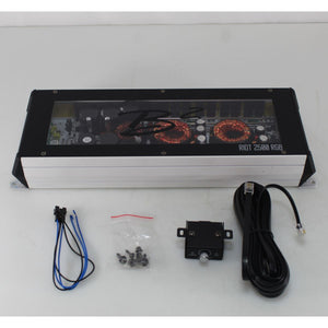 B2 Audio RIOT Series 2500W 1-Ohm Class D Monoblock Amplifier w/ RGB LED Lights OPEN BOX