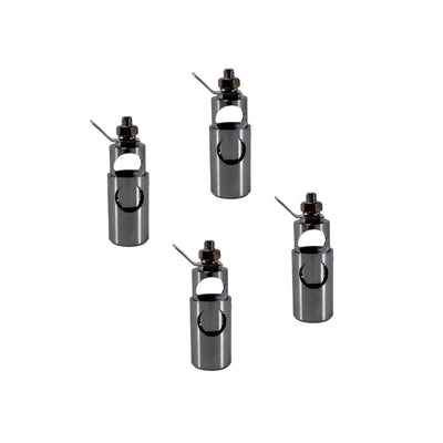 2 Pairs of 4 Gauge Brass/Nickel Plated Speaker Push Terminals (4 pcs)