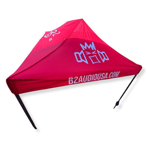 B2 Audio 10'x20' Hammered Metal Finish Frame Car Show & Event Red Canopy Tent