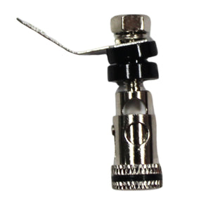 12 Gauge Brass Nickel Plated Negative Black Speaker Push Terminal Connector