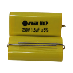 Pair of 1.5uF 250V 26500Hz at 4 Ohm Metalized Film Capacitor Bass Blockers