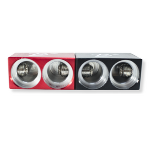 B2 Audio Pair of Dual 0GA to 0GA Amplifier Inputs With Anodized Finish & B2 logo engraved