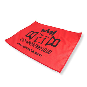B2 Audio Microfiber Demo Towel Car Audio Window Flex Cloth Red Black