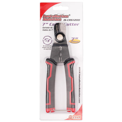 7" Heavy-Duty Carbon Steel Cable Cutter and Wire Stripper with Non-Slip Ergonomic Grip