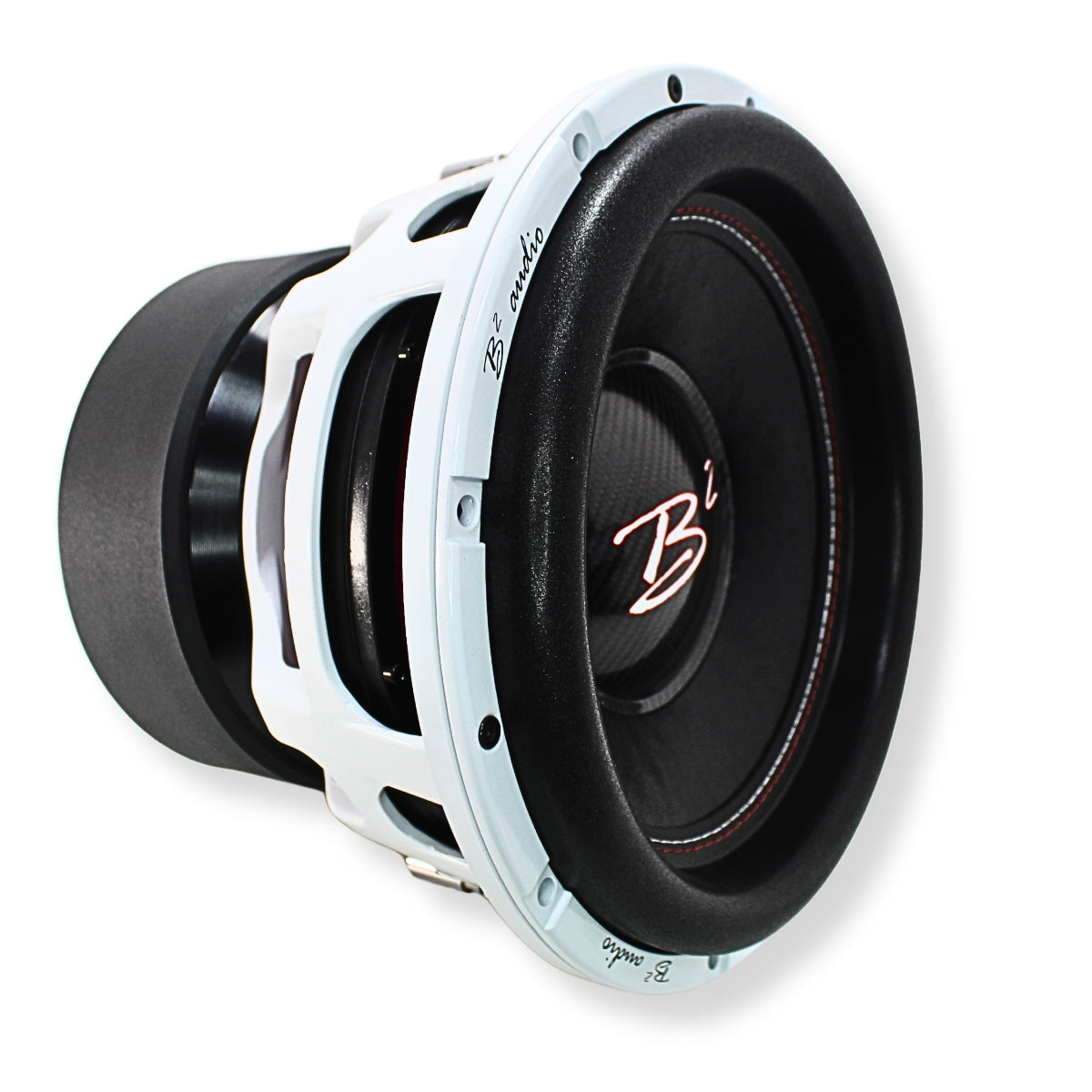 view of B2-RAGE12-D1-V3 Subwofer from the left front side view.