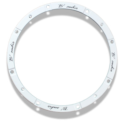 B2 Audio 10 inch aluminum replacement gasket ring for RAMPAGE RAGE RAGEXL subwoofers white powder coated basket ring