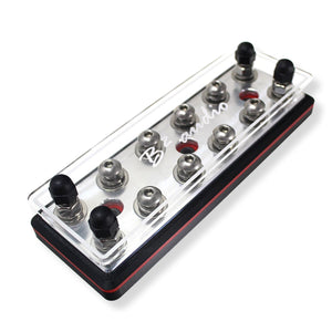 B2 Audio 12 spot power and ground distribution block with 9/32 terminal lugs for car audio wiring