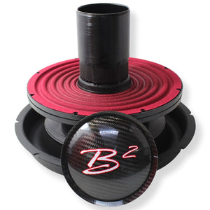 Front View of B2 Audio RAGEXL 12" D2 V2 Re-Cone Kit | Carbon Fiber Cone & 3" DVC 2-Ohm