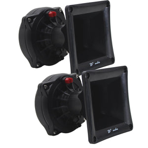 B2 Audio RAGE 200W RMS 8 ohm twist-on compression driver pair with horn tweeters
