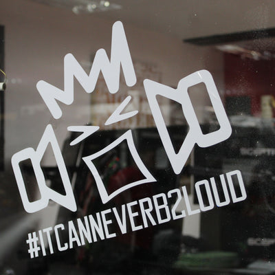 B2 Audio Vinyl Riot Guy 12" x 16" White Sticker