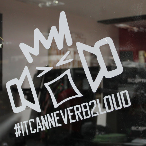 B2 Audio Vinyl Riot Guy 12" x 16" White Sticker