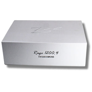 B2 Audio USA RAGE 1200W 4-Channel 2-Ohm Full Range Amplifier in package