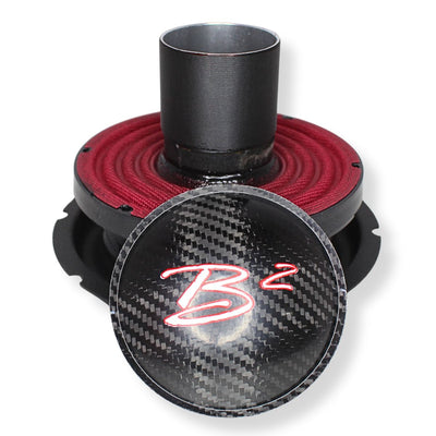 Front View of B2 Rampage 6" Recone Kit – Dual 2-Ohm Carbon Fiber 3" Coil Upgrade
