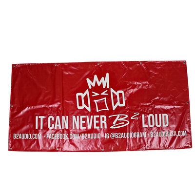Official B2 Audio Red Banner  Eye-Catching 5'x3' Display