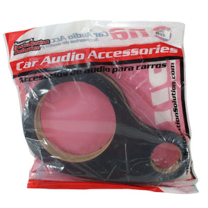 Pair of Carpeted Wood 8" Speaker Rings with 3" Tweeter Openings for Installation