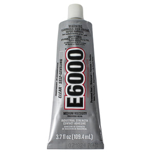 E6000 Industrial Strength Clear Medium Viscosity Waterproof Adhesive- 3.7 fl oz