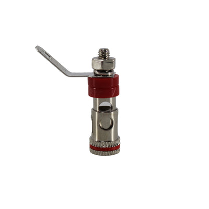 12 Gauge Brass Nickel Plated Positive Red Speaker Push Terminals Quick Connect
