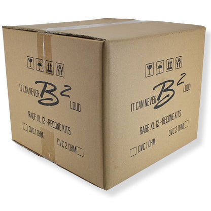 B2 Audio RageXL 12" Re-cone Kit Drop 2-Ohm 3" Coil Carbon Fiber