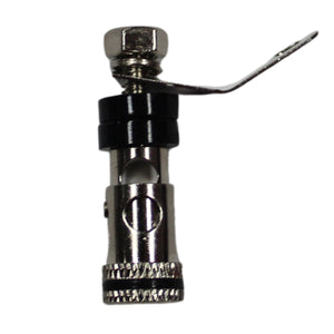 12 Gauge Brass Nickel Plated Negative Black Speaker Push Terminal Connector
