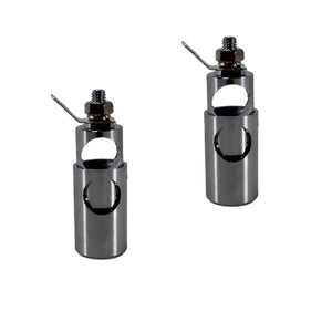 Pair of 4 Gauge Brass/Nickel Plated Speaker Push Terminals (2 pcs)