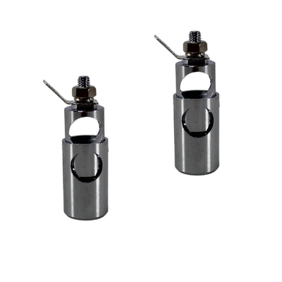 Pair of 4 Gauge Brass/Nickel Plated Speaker Push Terminals (2 pcs)