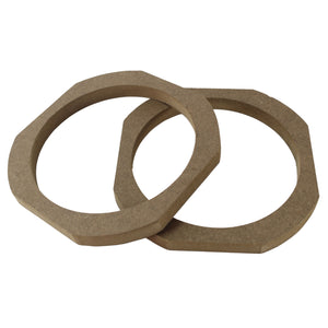 Pair of Customizable Universal 5.25" MDF Wood Speaker Spacer Rings Installation