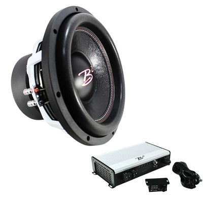B2 Audio RIOT V3 12" 1000W RMS Subwoofer with RAGE 3500 Amp