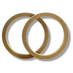 1 Pair High Quality MDF Car Stereo Speaker Spacer Rings 8" x 3/4" Universal Fit