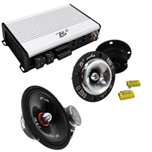 B2 Audio RAGE 1200.4 Amplifier + RIOT8P 8" Midrange + RAGE T1 NEO Tweeter Combo