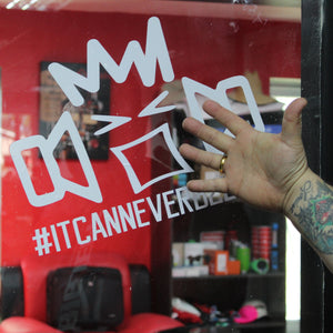 B2 Audio Vinyl Riot Guy 12" x 16" White Sticker