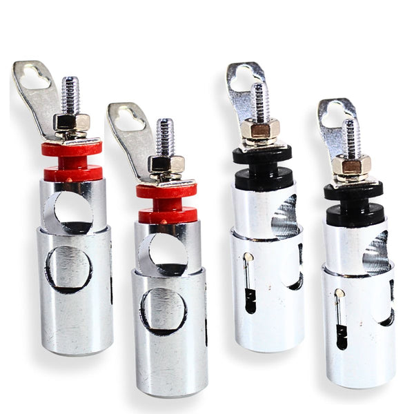 Big Jeff Audio 4Ga Tall Speaker Push Terminal Brass/Nickel Plated