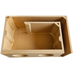 Tru Spec Elite Dual 8" Subwoofer Enclosure with Triple Flush Baffle 32Hz Tuning