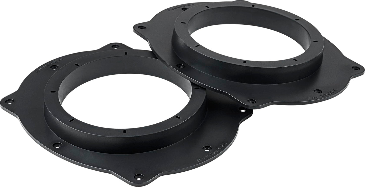6x9" to 6" PVC Plastic Speaker Adapter Spacer Rings Black Pair Universal Fit