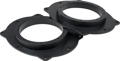 6x9" to 6" PVC Plastic Speaker Adapter Spacer Rings Black Pair Universal Fit