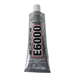 E6000 Industrial Strength Black Medium Viscosity Waterproof Adhesive- 3.7 fl oz