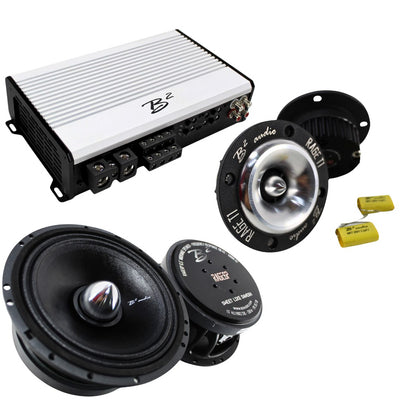 B2 Audio RAGE 1200.4 Amp + RAGE6P 6.5" Midrange + RAGE T1 NEO Tweeter Combo