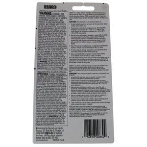 E6000 Industrial Strength Clear Medium Viscosity Waterproof Adhesive- 3.7 fl oz
