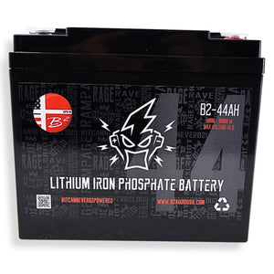 B2 Audio 44Ah LiFePO4 Lithium Battery 12V 5000W High Performance Car Audio