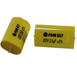25 Pack of 2.5uF 250V 16000Hz at 4 Ohm Metalized Film Capacitor Bass Blockers