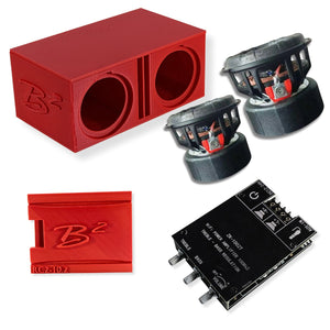 B2 Audio RIOT-2.5 Mini Woofer System 3D-Printed Box, Amp & Enclosure DIY Project