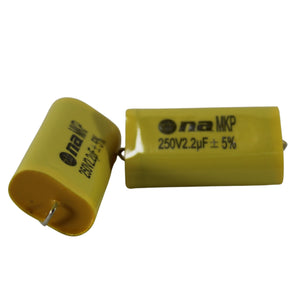 25 Pack of 2.2uF 250V 18100Hz at 4 Ohm Metalized Film Capacitor Bass Blockers