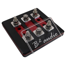 B2 Audio 3 Spot Heavy Duty ANL Fuse Distribution Block w/ Acrylic Cover