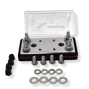 8 Spot Power / Ground 9/32 Terminal Lug Distribution Block - B2 Audio