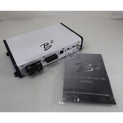 B2 Audio RAGE Amplifier Bridgeable 2300 W 2-Channel 2-Ohm Class-D 2.3K OPEN BOX