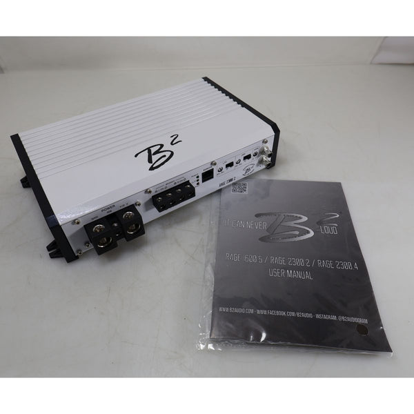 B2 Audio RAGE Amplifier Bridgeable 2300 W 2-Channel 2-Ohm Class-D 2.3K OPEN BOX